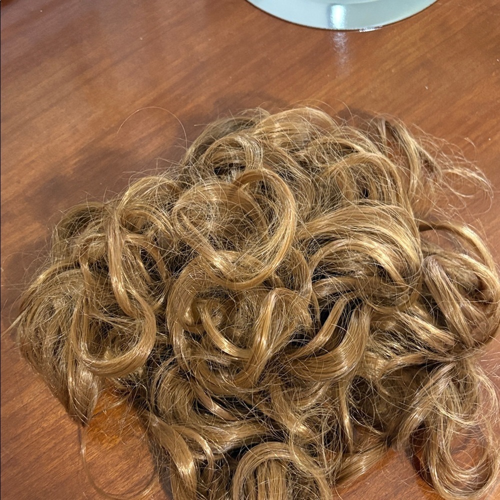 Curly Brown Hair Wig/clip - Picture 2 of 5
